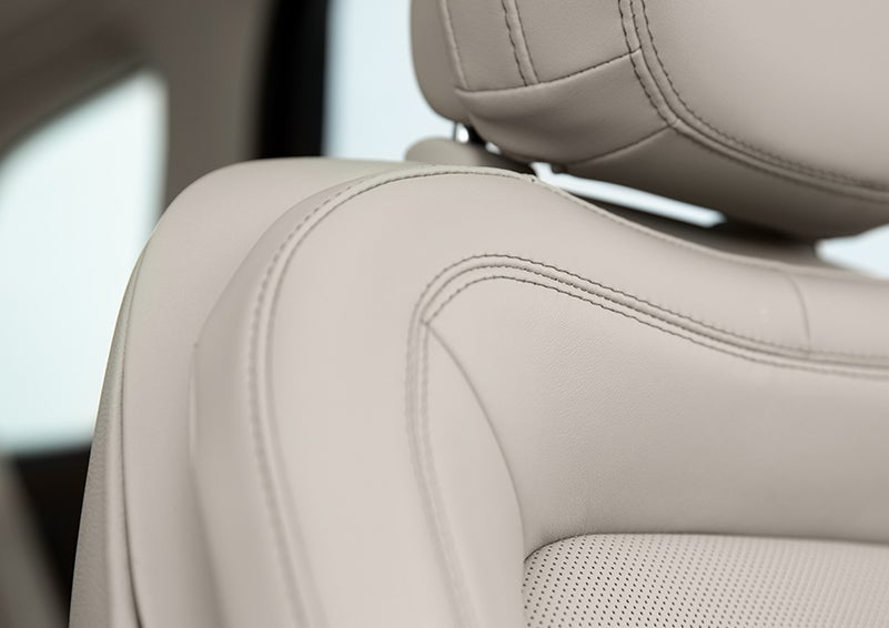 Fine craftsmanship is shown through a detailed image of front-seat stitching. | Mark McLarty Lincoln in North Little Rock AR