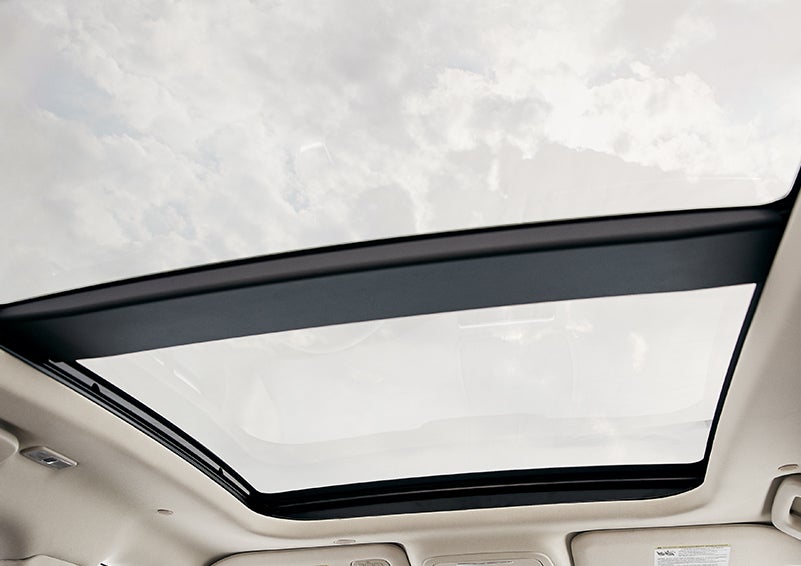 The available panoramic Vista Roof® is shown from inside a 2024 Lincoln Corsair® SUV. | Mark McLarty Lincoln in North Little Rock AR