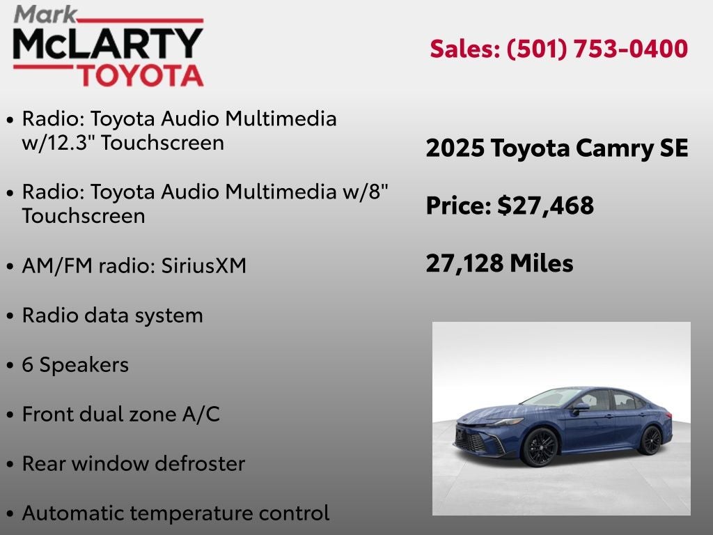 2025 Toyota CAMRY SE