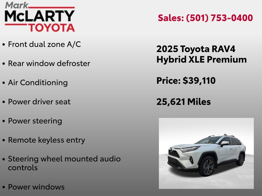 2025 Toyota RAV4 Hybrid XLE Premium