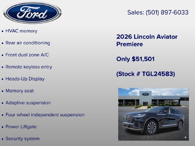 2026 Lincoln Aviator Premiere Premium