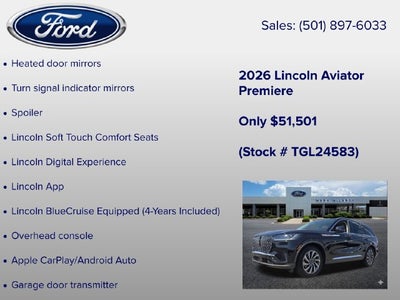 2026 Lincoln Aviator Premiere Premium