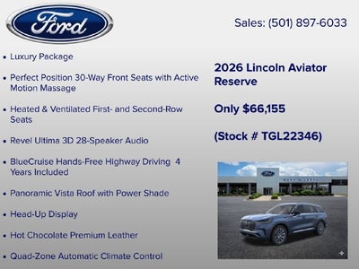 2026 Lincoln Aviator Reserve Premium