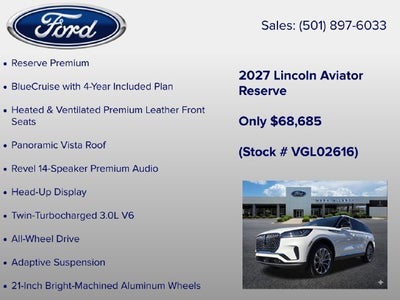 2027 Lincoln Aviator Reserve Premium
