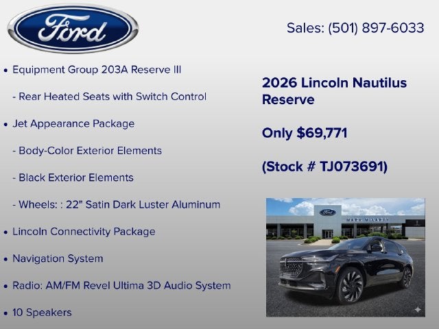 2026 Lincoln Nautilus Reserve