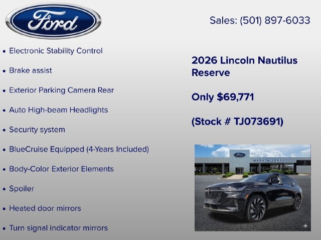 2026 Lincoln Nautilus Reserve