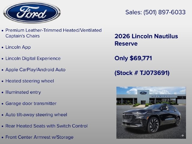 2026 Lincoln Nautilus Reserve