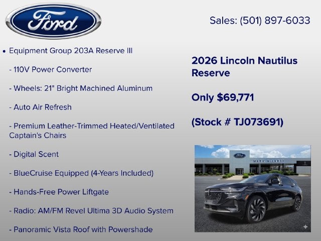 2026 Lincoln Nautilus Reserve