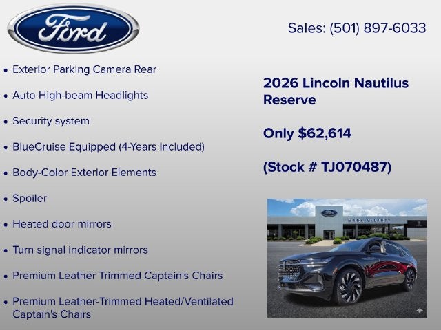 2026 Lincoln Nautilus Reserve