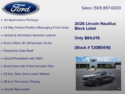 2026 Lincoln Nautilus Black Label