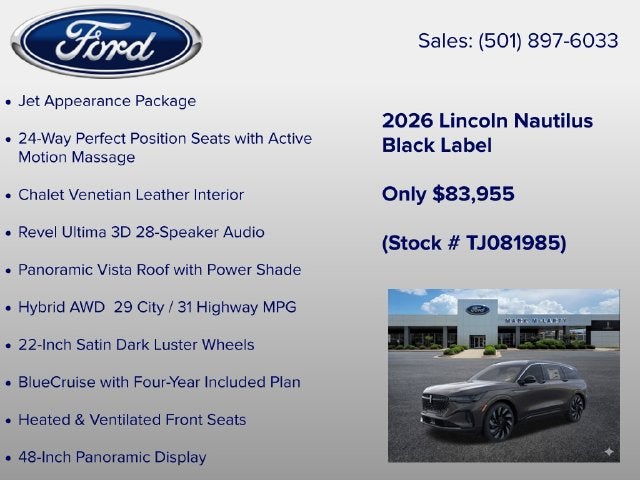 2026 Lincoln Nautilus Black Label