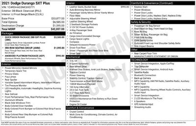2021 Dodge Durango SXT Plus
