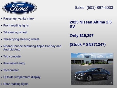 2025 Nissan Altima 2.5 SV