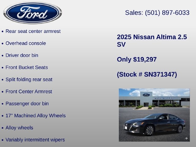 2025 Nissan Altima 2.5 SV