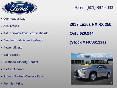 2017 Lexus RX 350