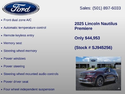 2025 Lincoln Nautilus Premiere