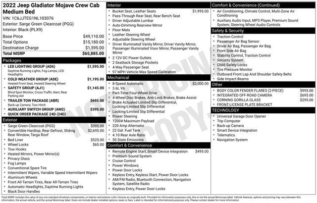 2022 Jeep Gladiator Mojave