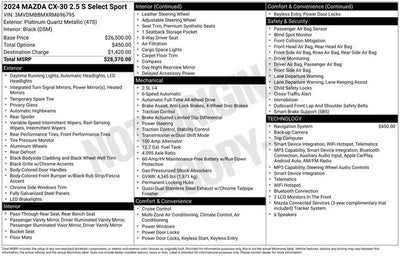 2024 Mazda Mazda CX-30 2.5 S Select Sport