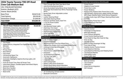 2026 Toyota Tacoma SR5
