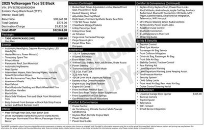 2025 Volkswagen Taos 1.5T SE Black