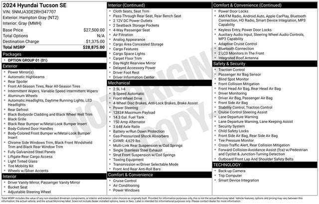 2024 Hyundai Tucson SE