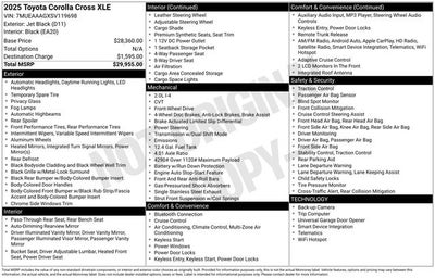 2025 Toyota Corolla Cross XLE