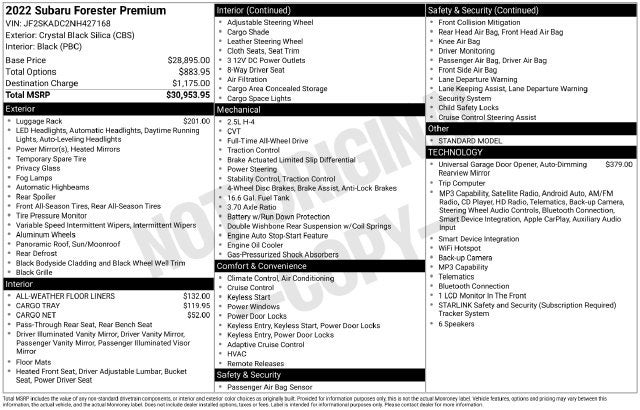 2022 Subaru Forester Premium