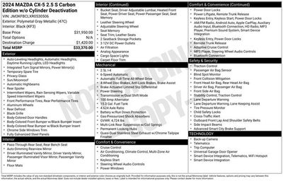 2024 Mazda Mazda CX-5 2.5 S Carbon Edition