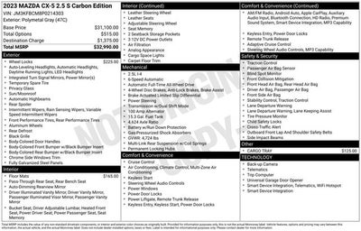 2023 Mazda Mazda CX-5 2.5 S Carbon Edition