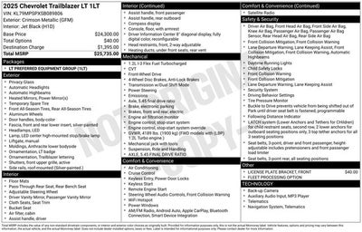 2025 Chevrolet TrailBlazer LT