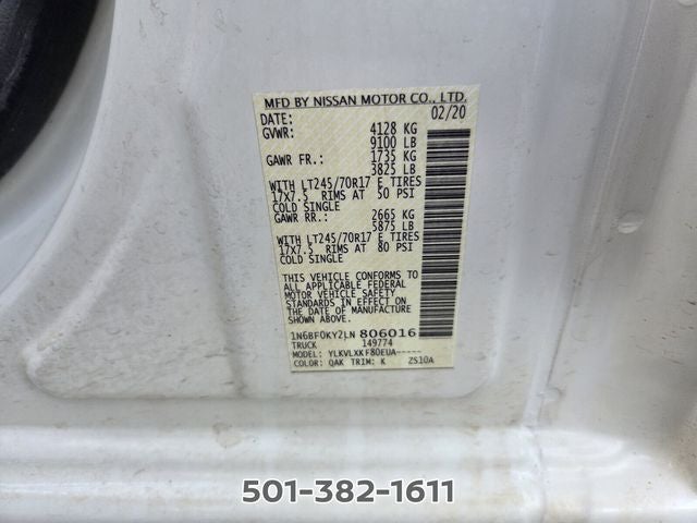 2020 Nissan NV2500 HD SV Standard Roof