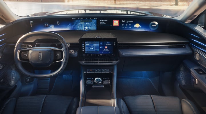 A large panoramic display is shown on the dashboard of a 2026 Lincoln Nautilus® SUV | Mark McLarty Lincoln in North Little Rock AR