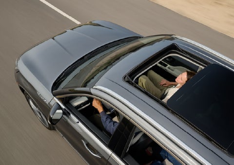 The available panoramic Vista Roof® of a 2027 Lincoln Aviator® SUV is open. | McLarty Lincoln in North Little Rock AR